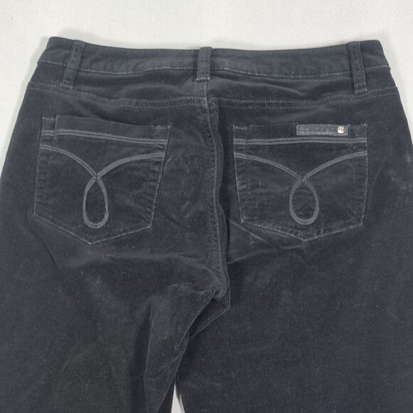Calvin Klein Jeans micro corduroy casual pants women's size 8 black straight - Picture 4 of 9